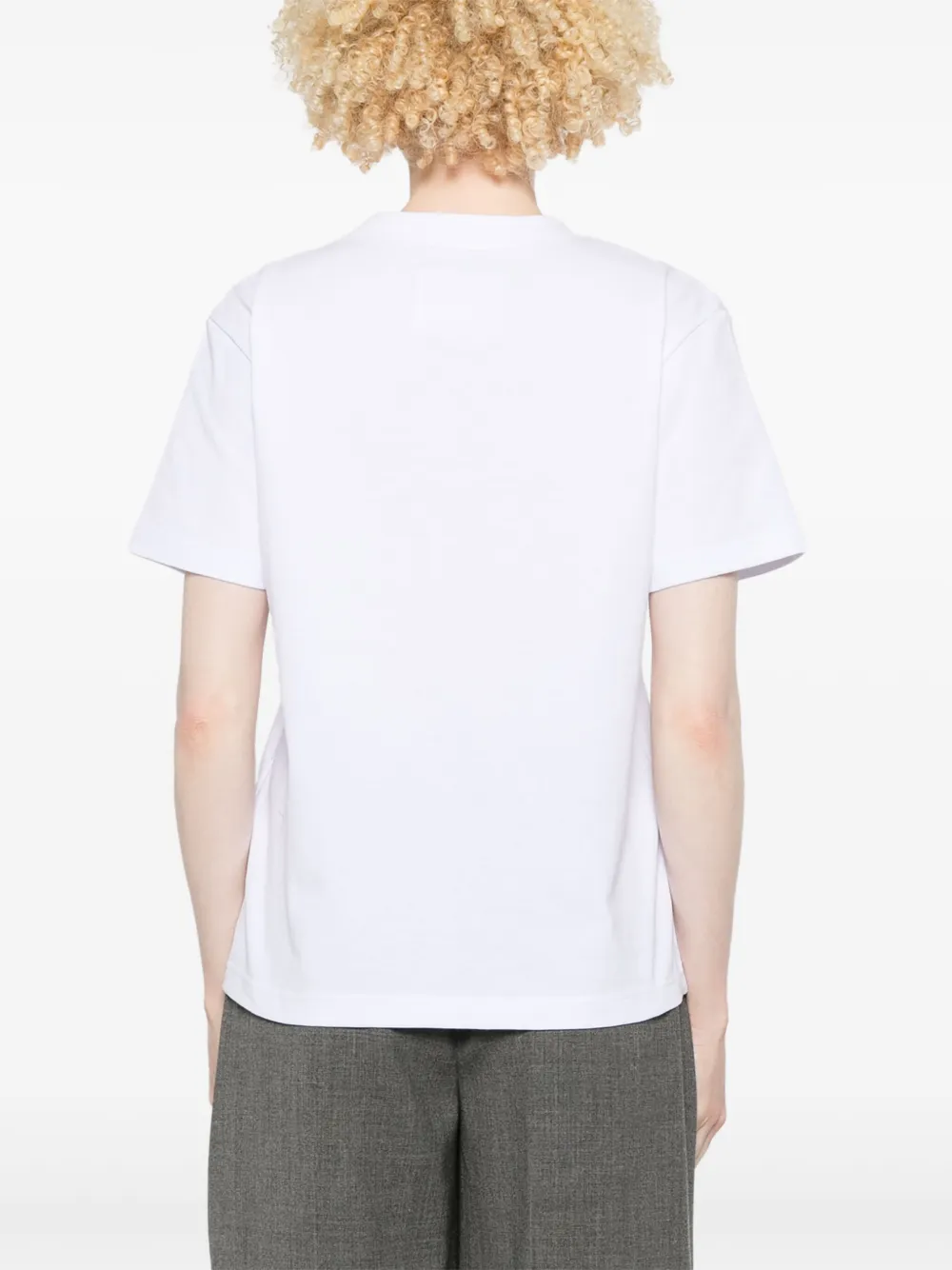 sacai T-shirt met tekst Wit