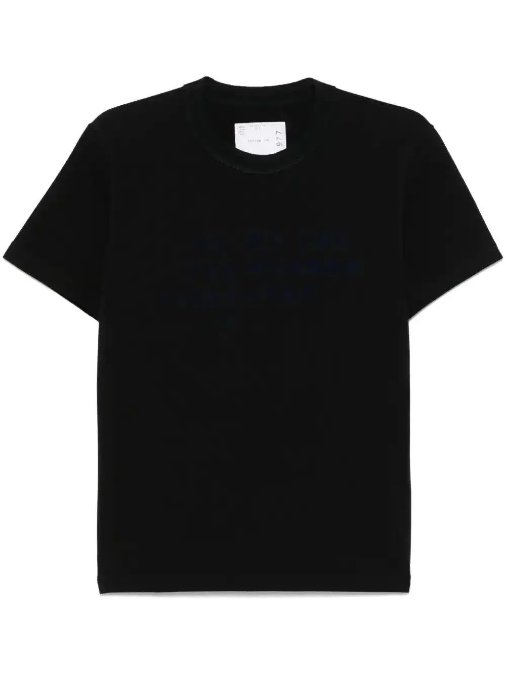 SACAI FLOCKED-SLOGAN T-SHIRT