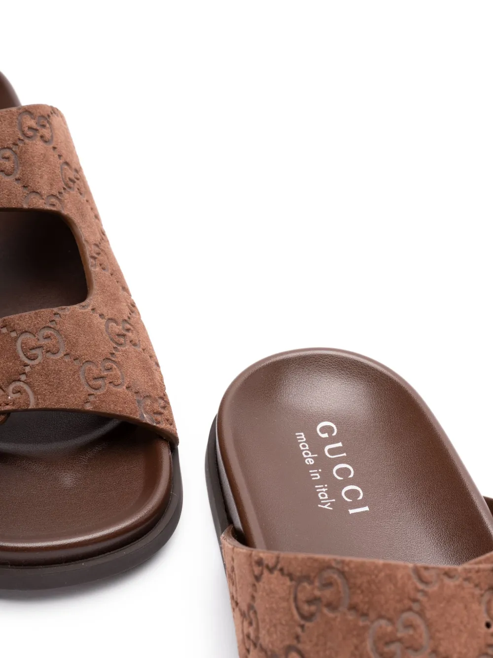 Gucci leather slides Brown