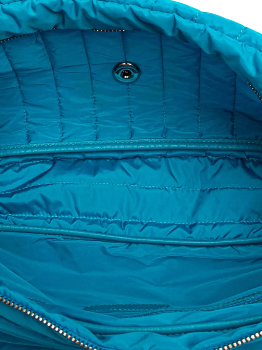Pre-owned Chanel 2012 Jumbo Quilted Nylon Vertical Flap Shoulder Bag In Blue