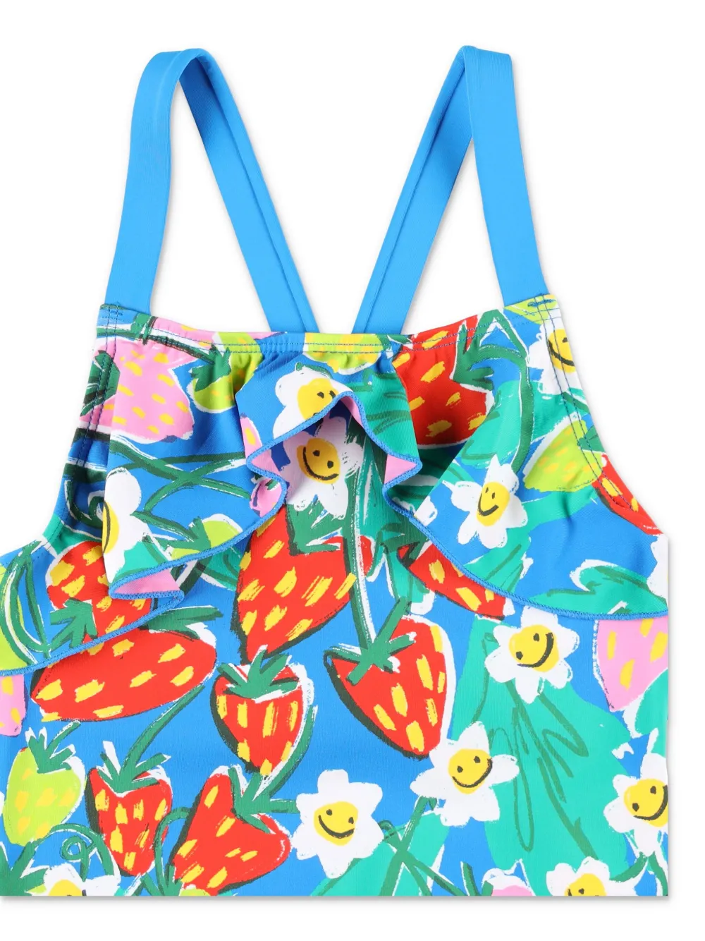 Stella McCartney Kids Fragole swimsuit Blauw