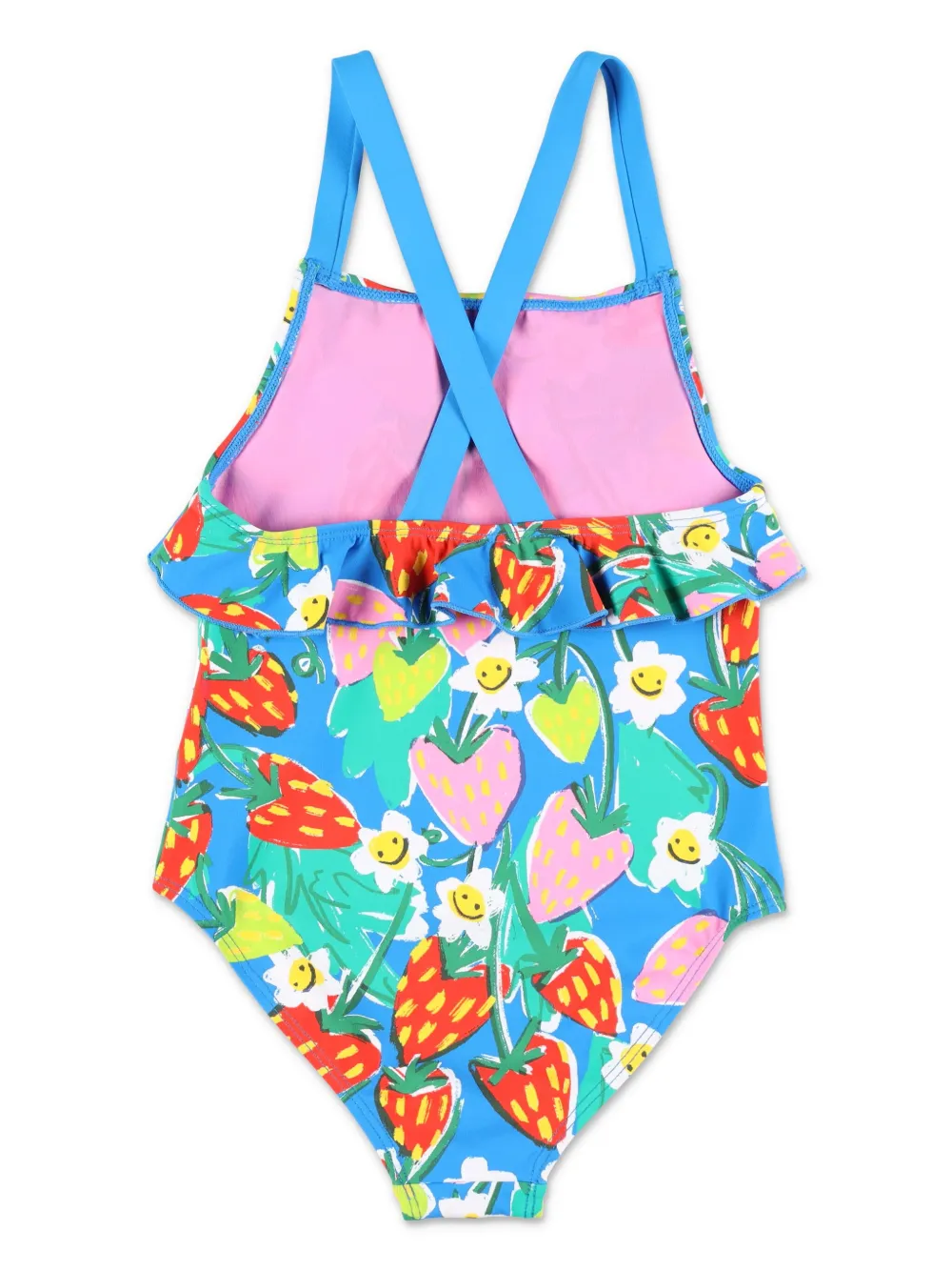 Stella McCartney Kids Fragole swimsuit Blauw