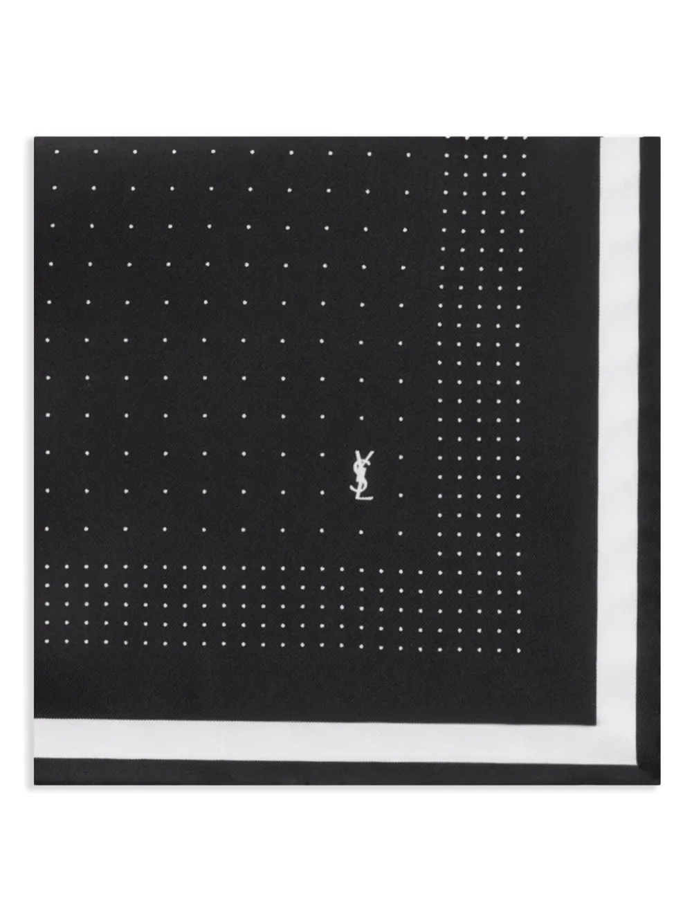 Saint Laurent Zijden sjaal Zwart