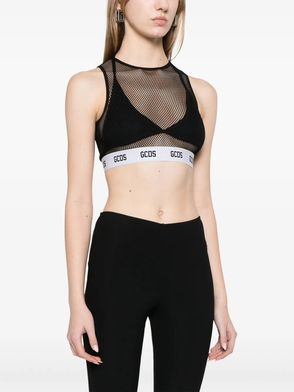 GCDS ESSENTIALS NET TOP