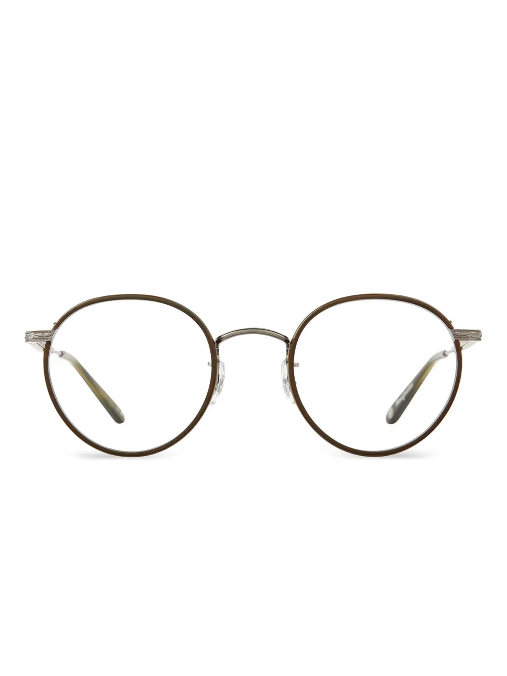 Garrett Leight Bril met rond montuur Bruin