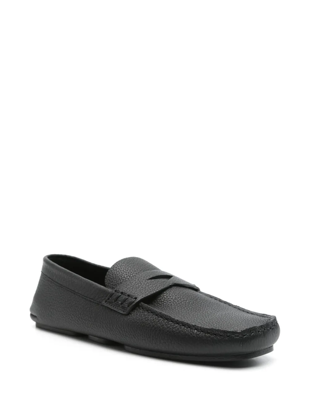 Khaite Billy Leather Penny Loafer In Black