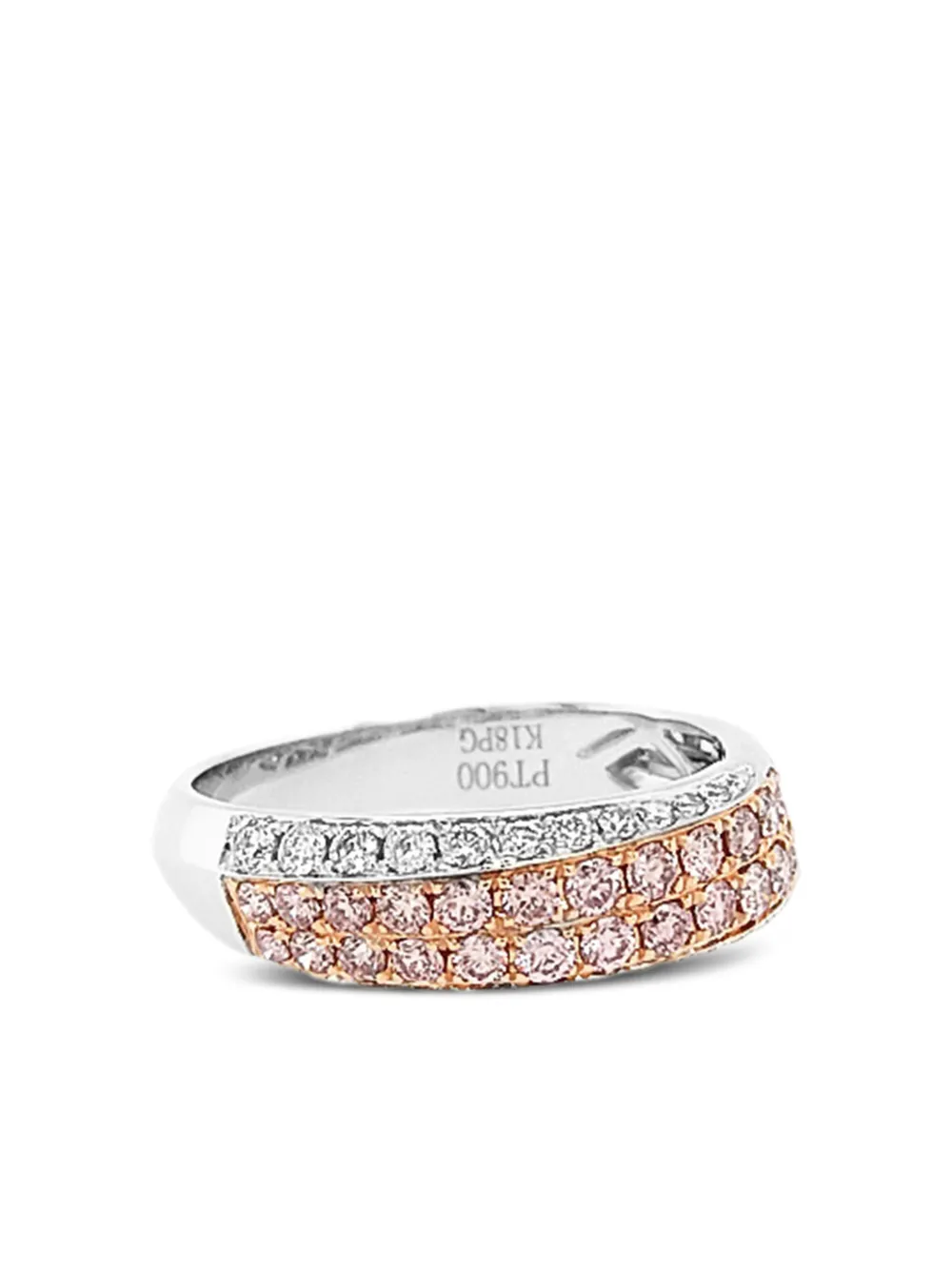 Shop Hyt Jewelry 18kt White Gold Diamond Ring In Pink