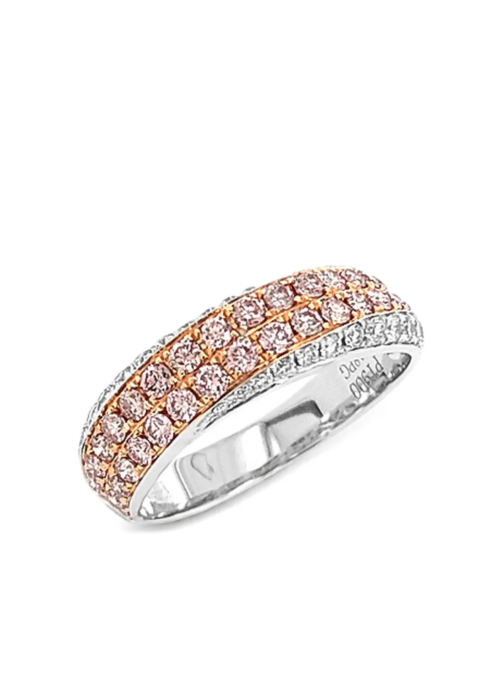 Shop Hyt Jewelry 18kt White Gold Diamond Ring In Pink