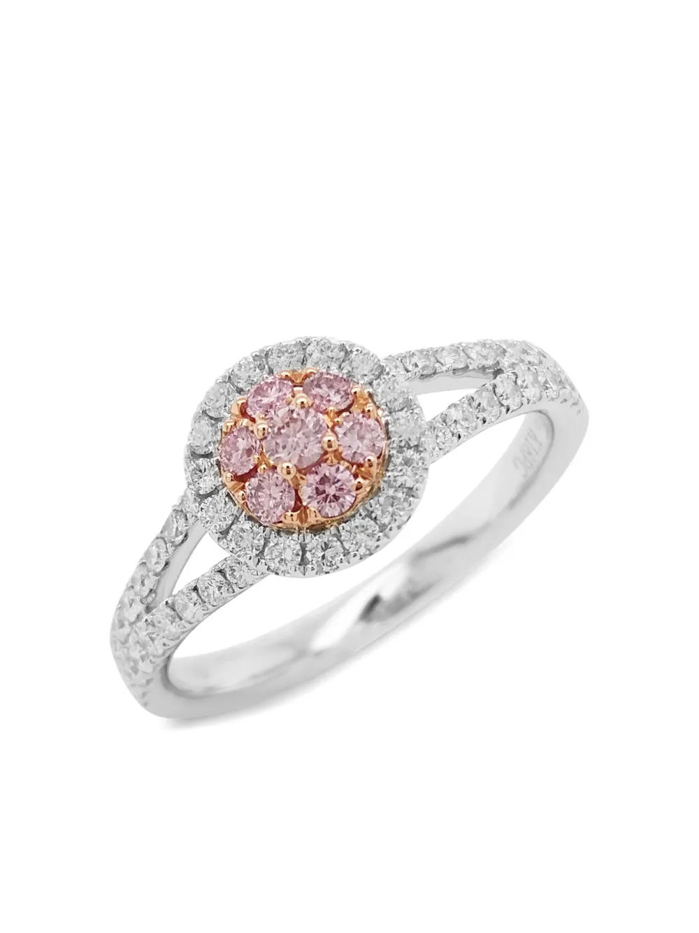 HYT Jewelry Anello in oro bianco 18 carati con diamanti - Rosa