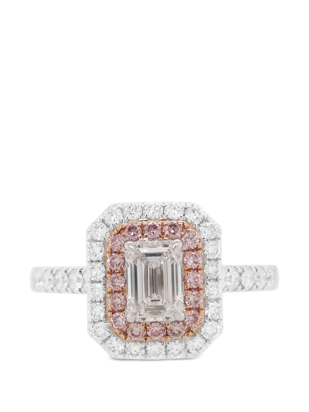 Shop Hyt Jewelry 18kt White Gold Diamond Ring In Pink