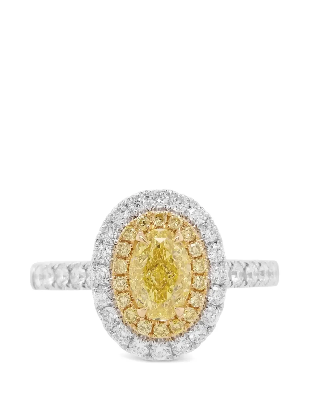 Hyt Jewelry 18k White Gold Diamond Ring In Yellow
