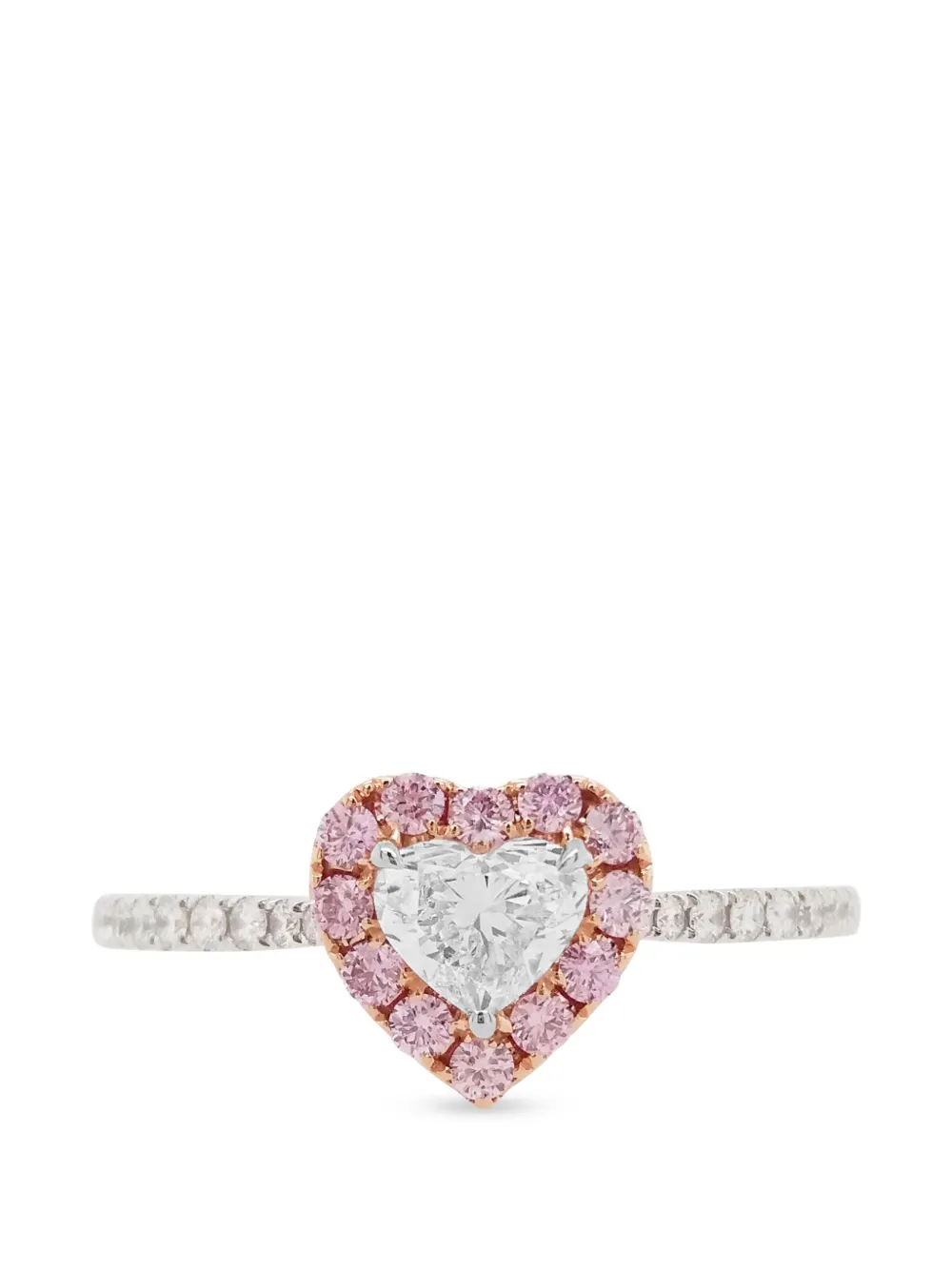 HYT Jewelry Anello in oro bianco 18 carati con diamanti - Rosa