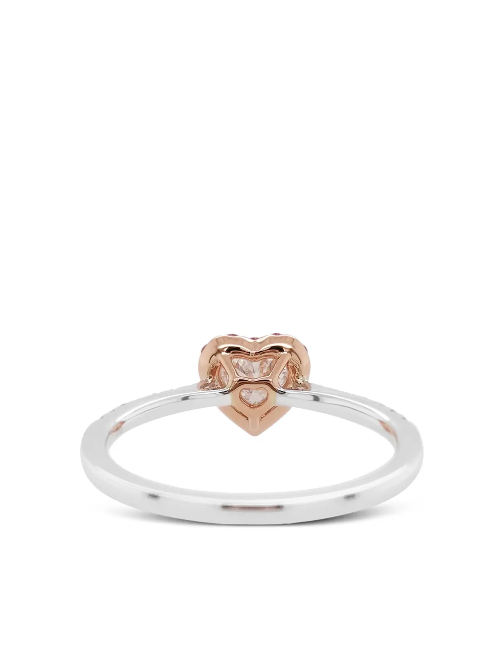 HYT Jewelry 18kt witgouden ring met diamant - Roze