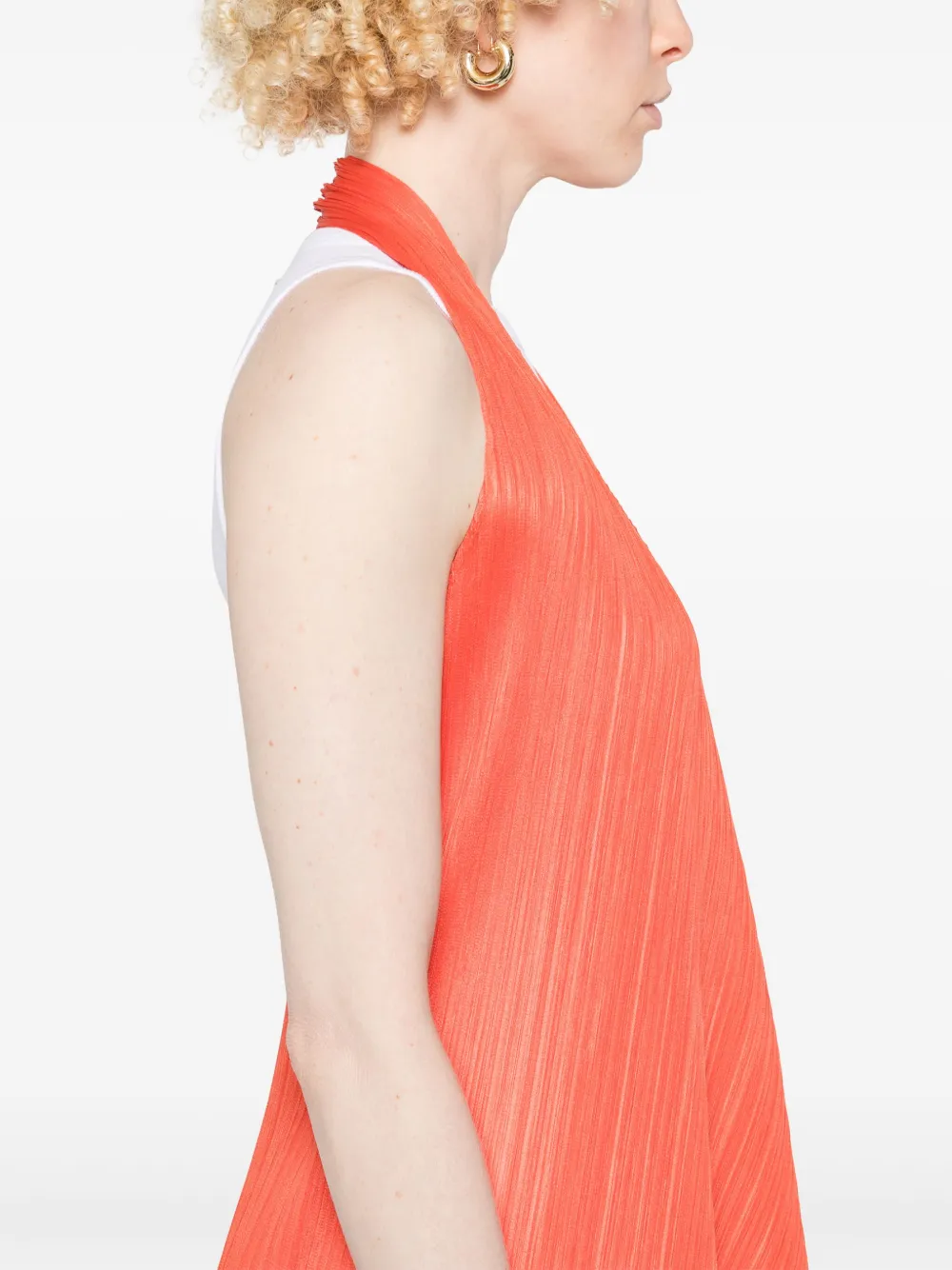 Pleats Please Issey Miyake Monthly Colors: February gilet Oranje
