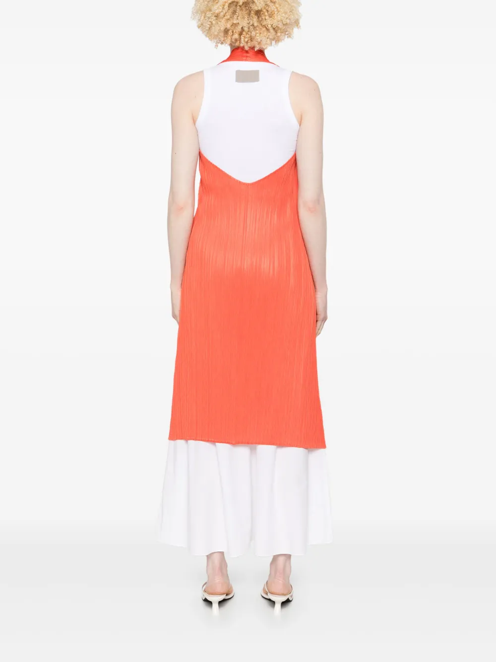 Pleats Please Issey Miyake Monthly Colors: February gilet Oranje