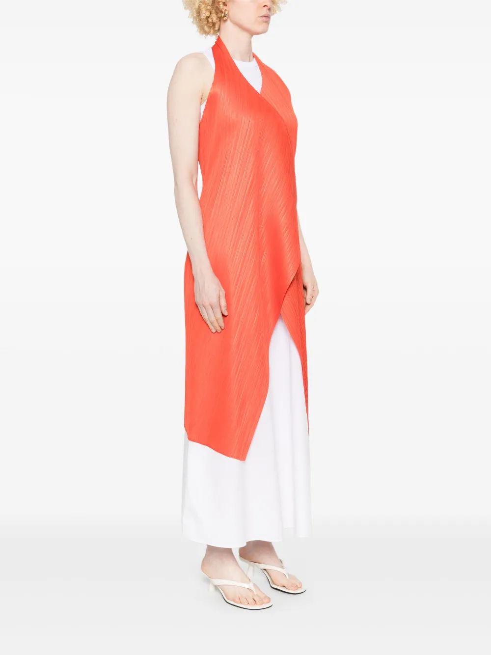 Pleats Please Issey Miyake Monthly Colors: February gilet Oranje