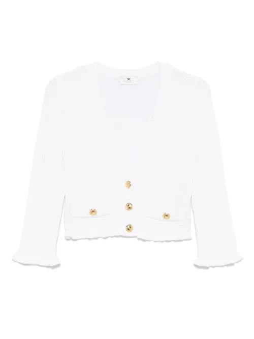 Cardigan à boutons logo - Elisabetta Franchi - Modalova