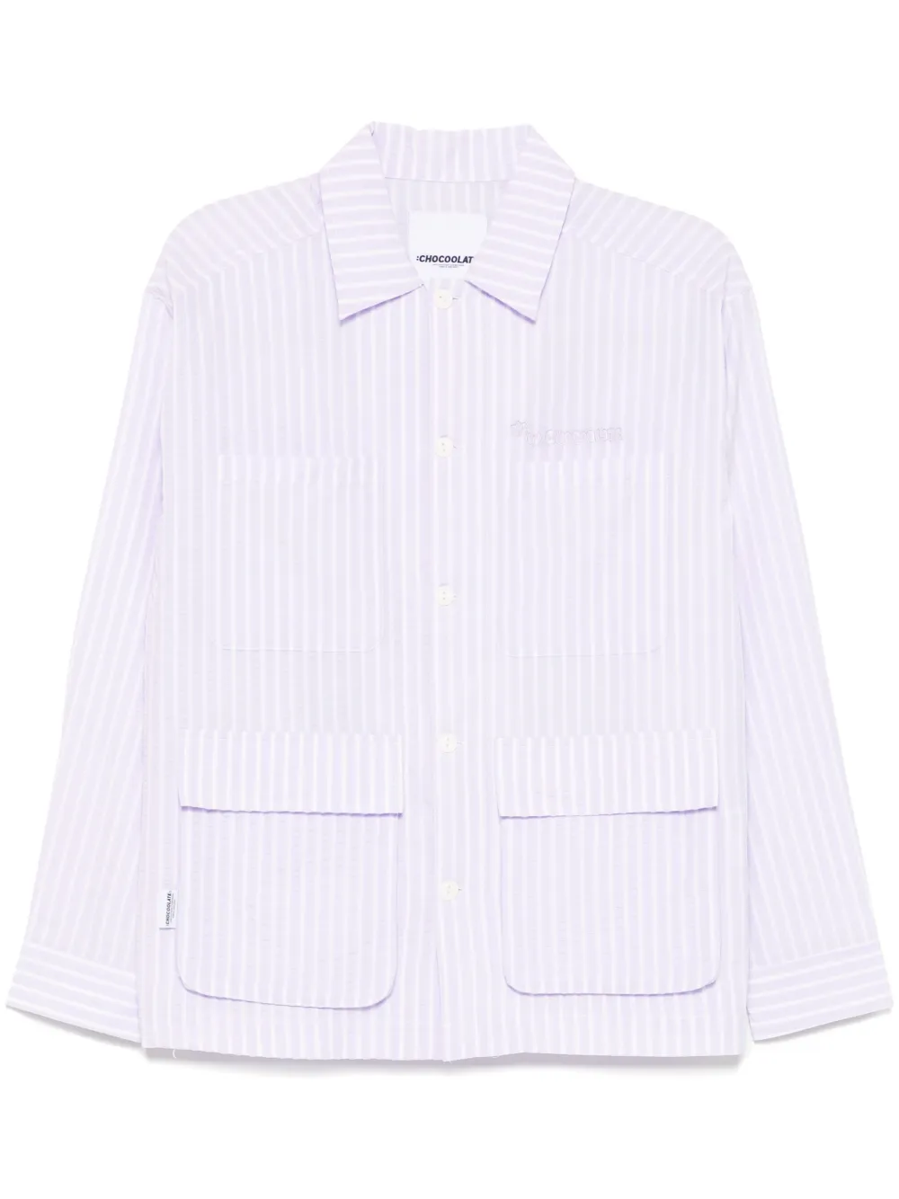 CHOCOOLATE camisa con rayas estampadas | morado | Image 1