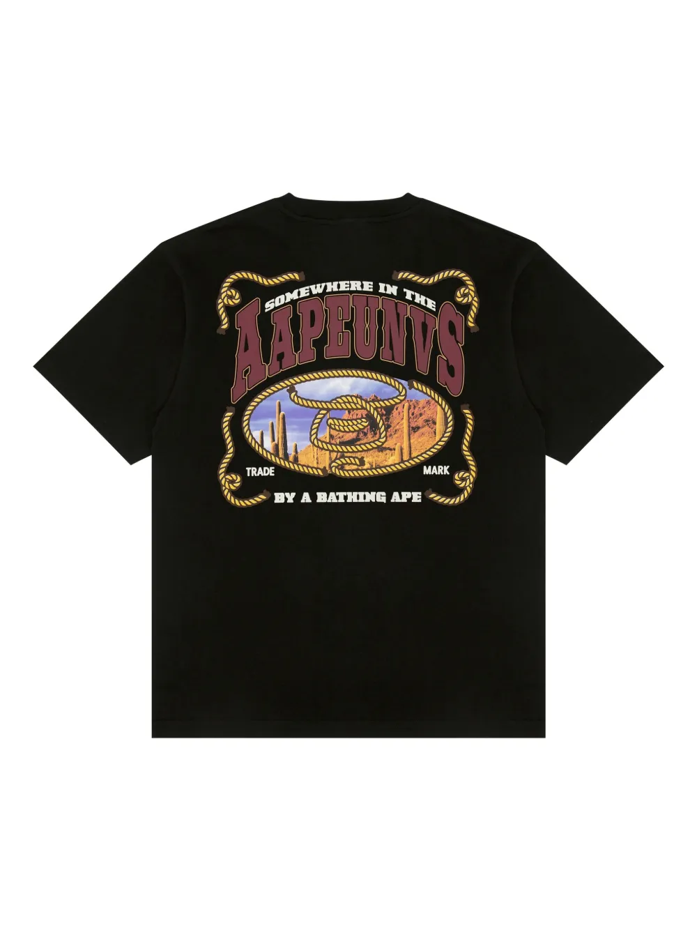 AAPE BY *A BATHING APE® Katoenen T-shirt - Zwart