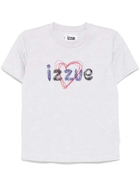 izzue logo-embroidered T-shirt