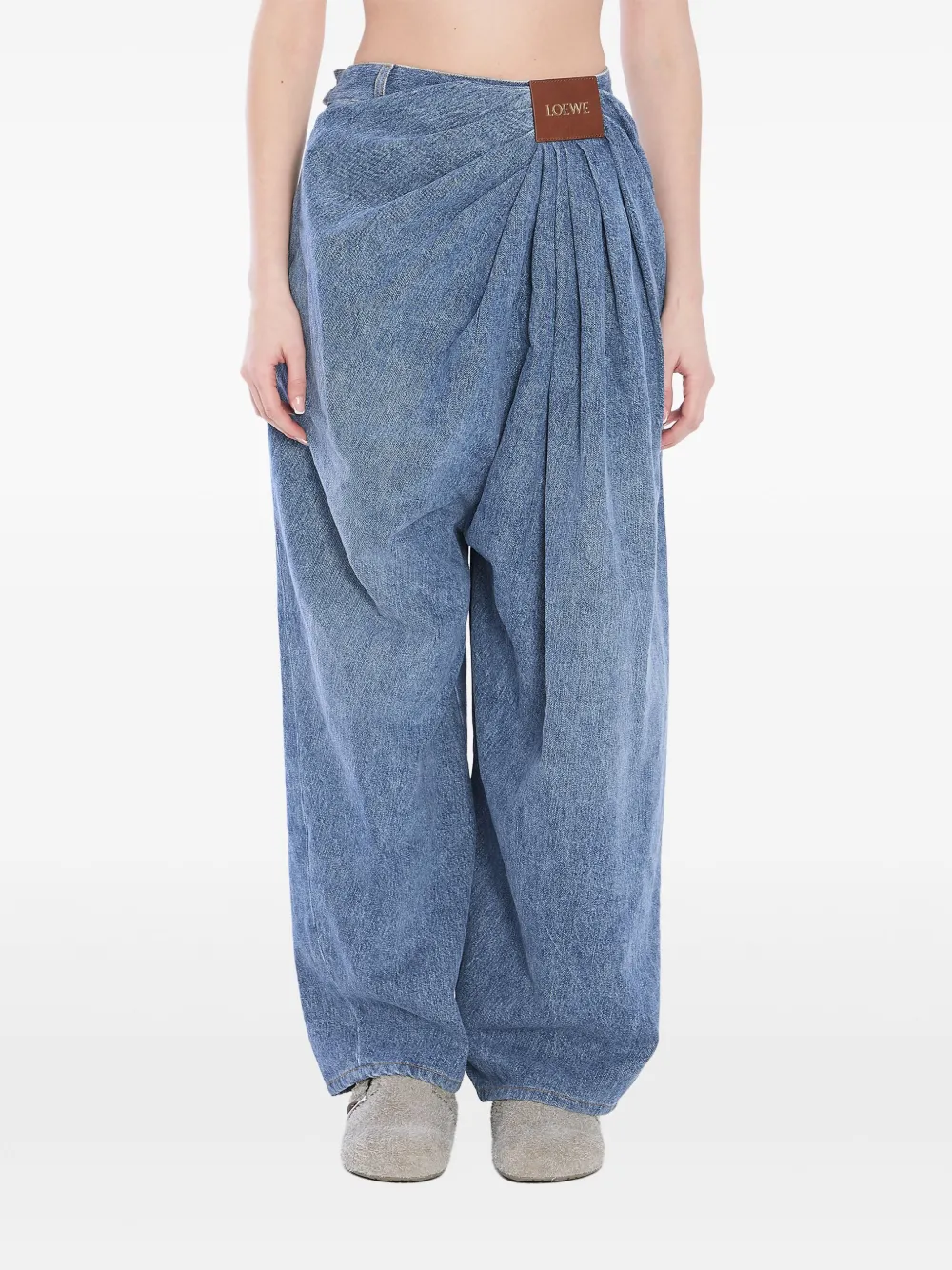 パンツ LOEWE PANTS (S540Y04XAW LIGHTBLUE) LOEWE Draped Oversized Pants | Saks Fifth Avenue