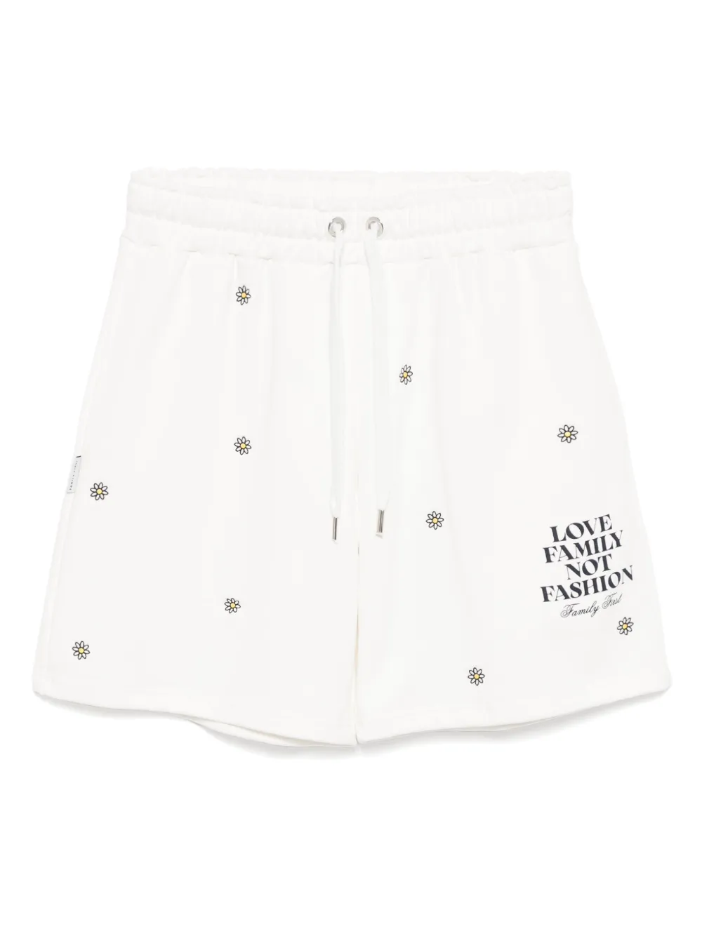 Family First Shorts met logoprint Wit