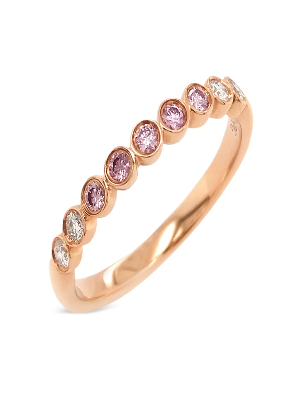 Hyt Jewelry 18k Rose Gold Diamond Ring In Pink