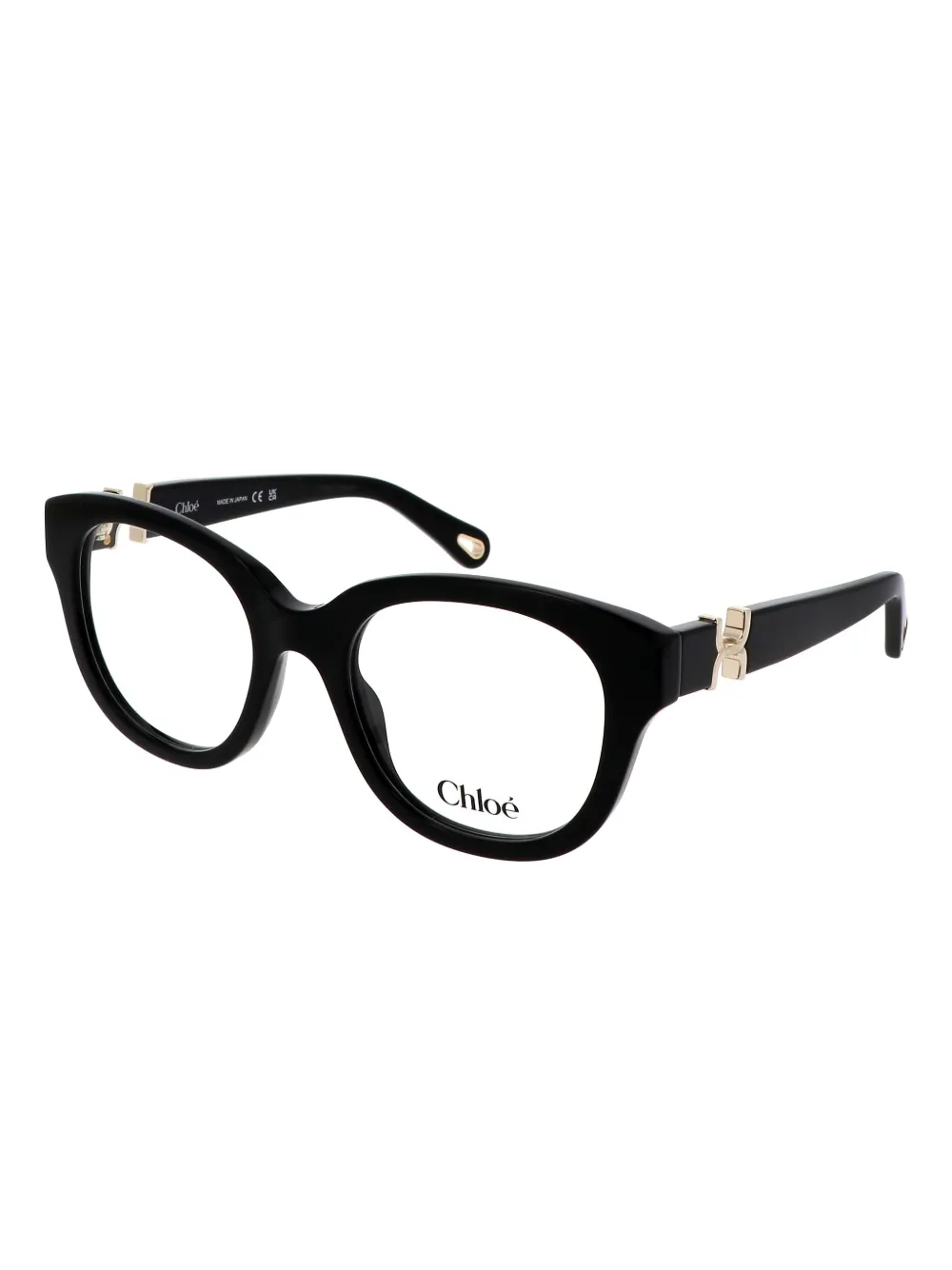 Chloé Eyewear Bril met rond montuur Zwart