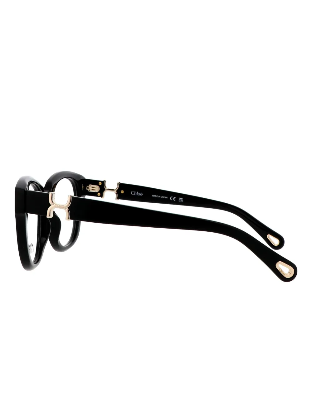 Chloé Eyewear Bril met rond montuur Zwart