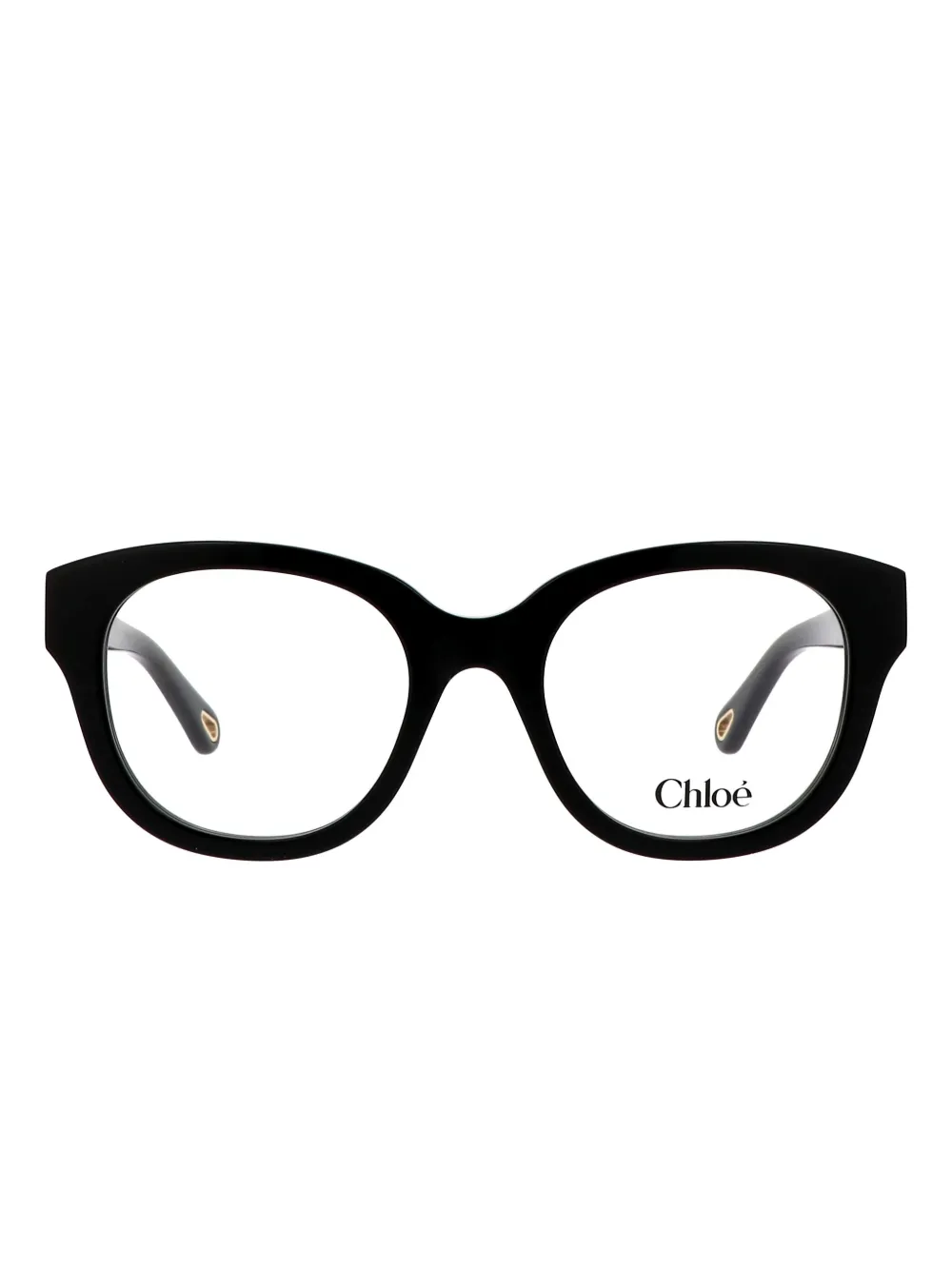 Chloé Eyewear Bril met rond montuur Zwart