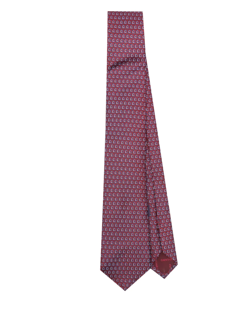 Ferragamo gancini-jacquard tie | Red | Image 1