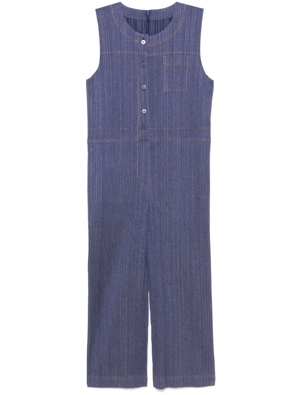 cotton denim jumpsuit