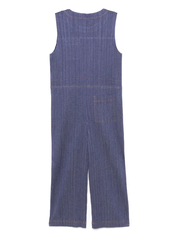 Pleats Please Issey Miyake デニム ジャンプスーツ | ブルー