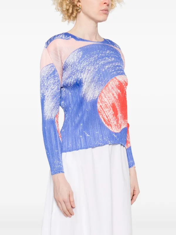 Pleats Please Issey Miyake Backlight Top | Blue | FARFETCH
