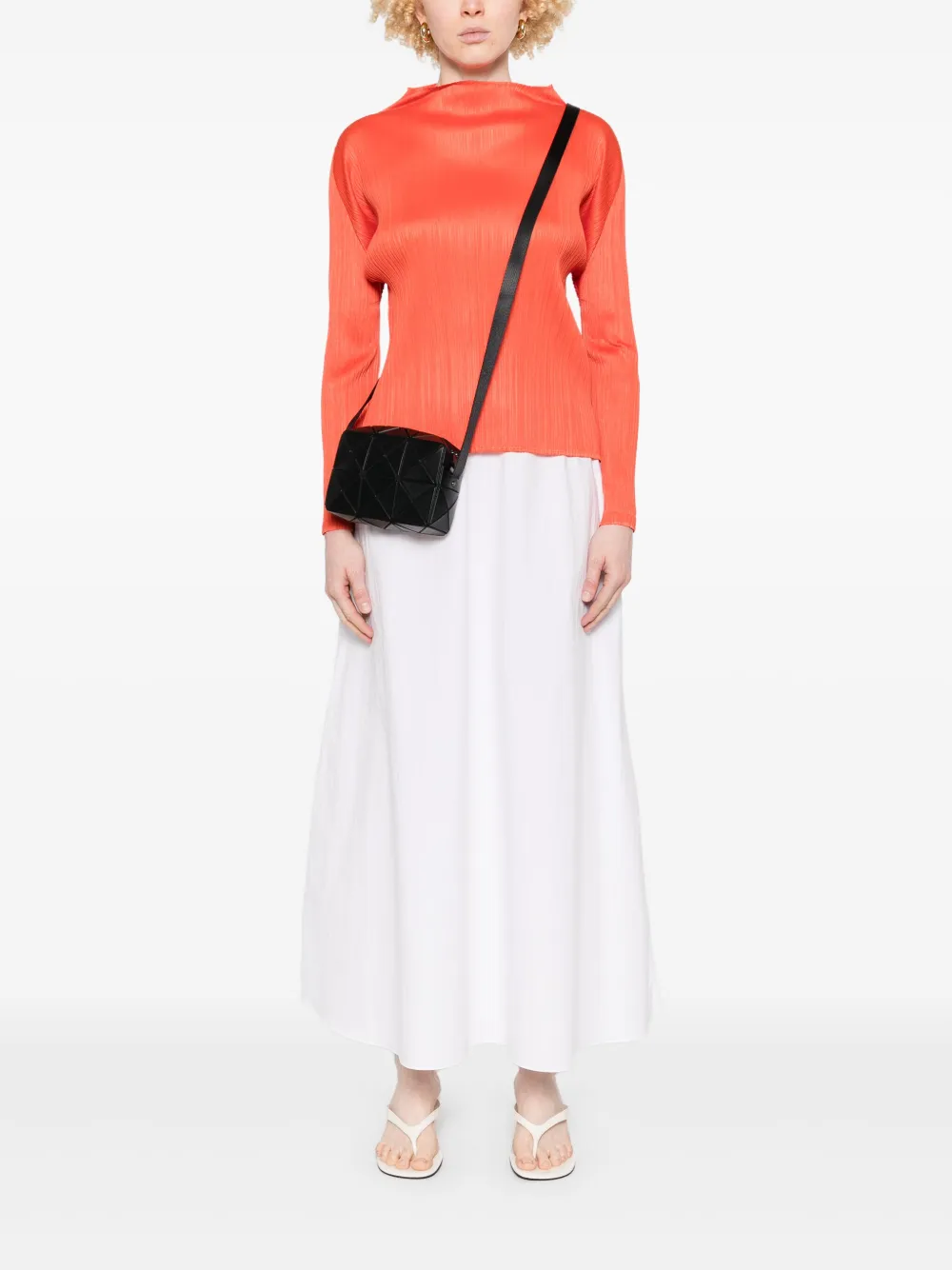 Pleats Please Issey Miyake Monthly Colors: February top - Oranje