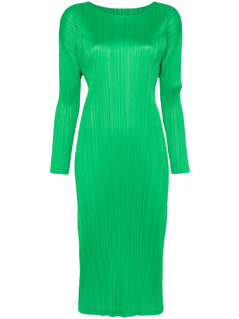 Pleats Please Issey Miyake Monthly Colors: February midi-jurk Groen