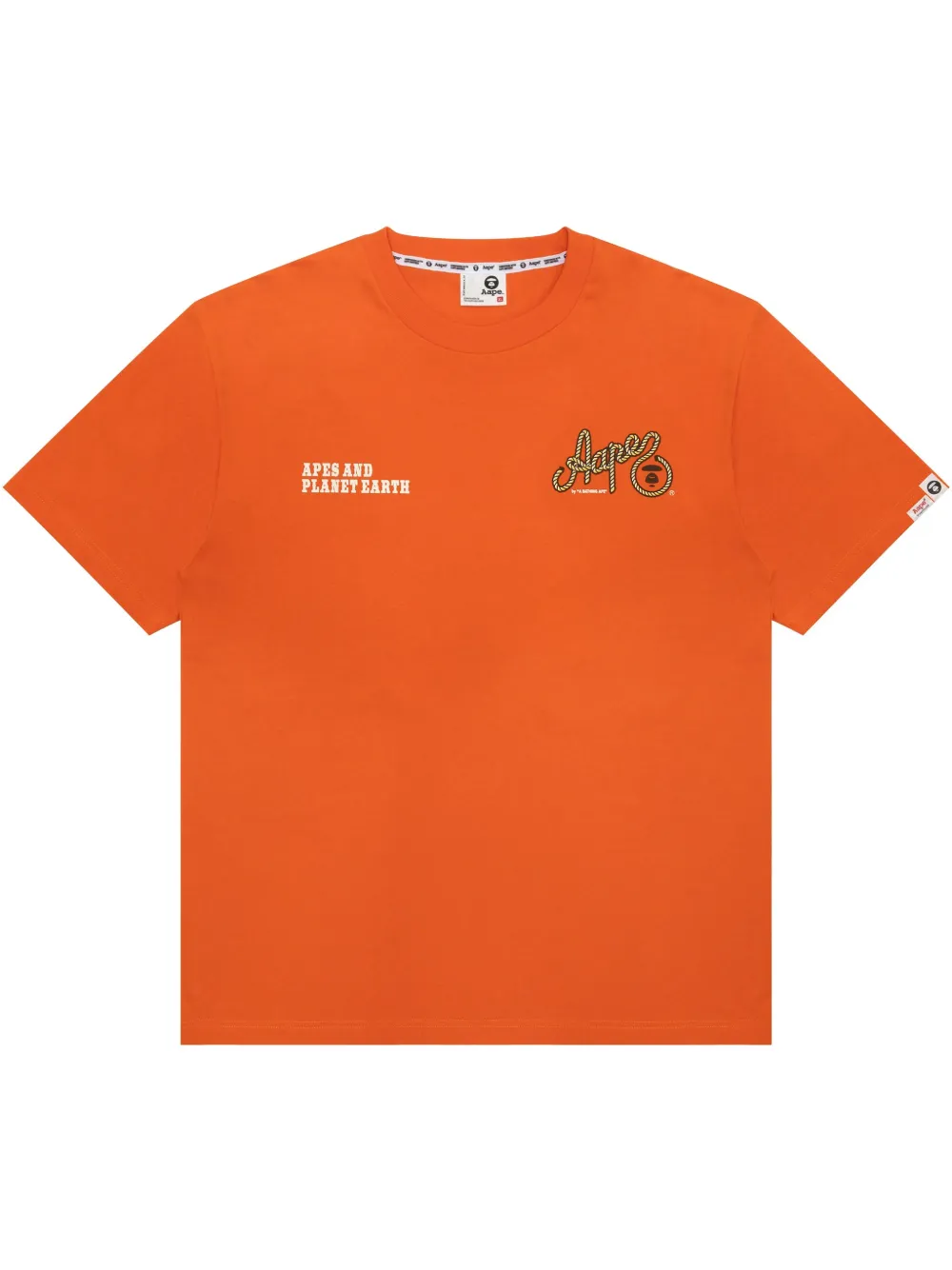 AAPE BY *A BATHING APE Katoenen T-shirt Oranje