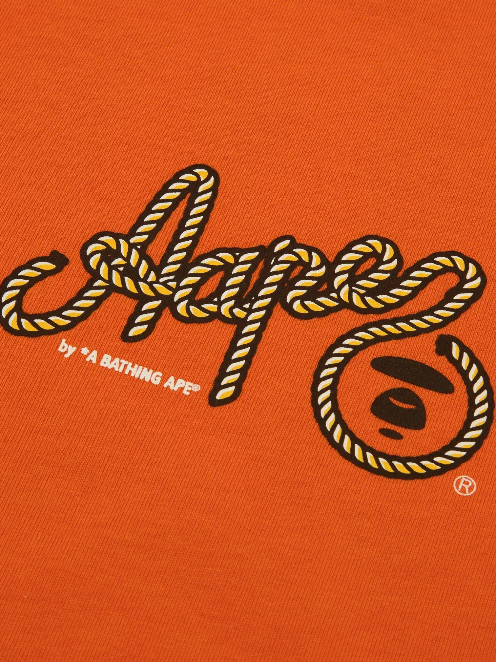 AAPE BY *A BATHING APE Katoenen T-shirt Oranje
