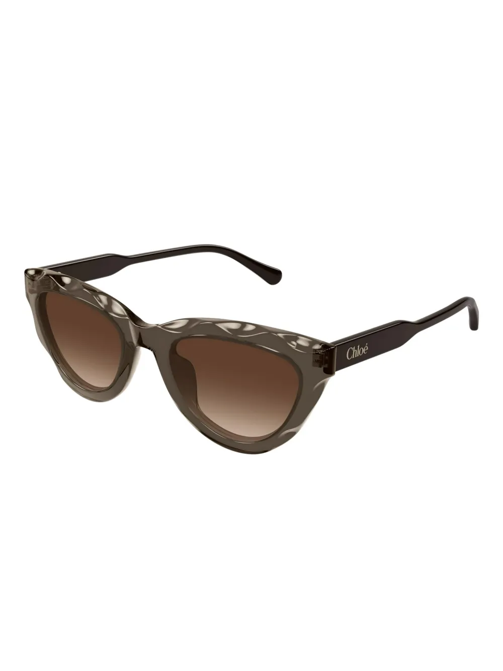 Chloé Eyewear sculpted cat-eye sunglasses Bruin