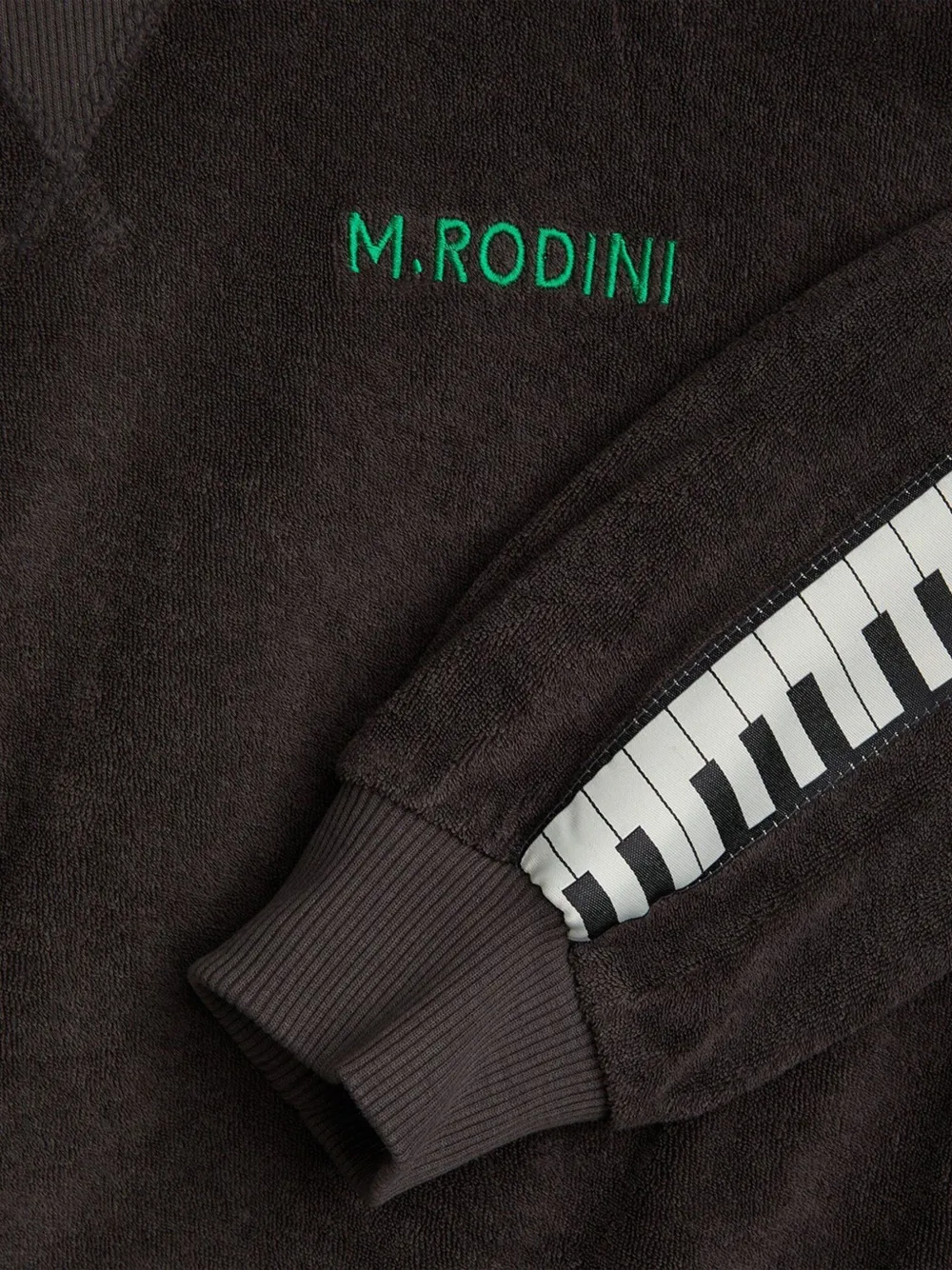 Mini Rodini Sweater met Piano-mouwen Zwart