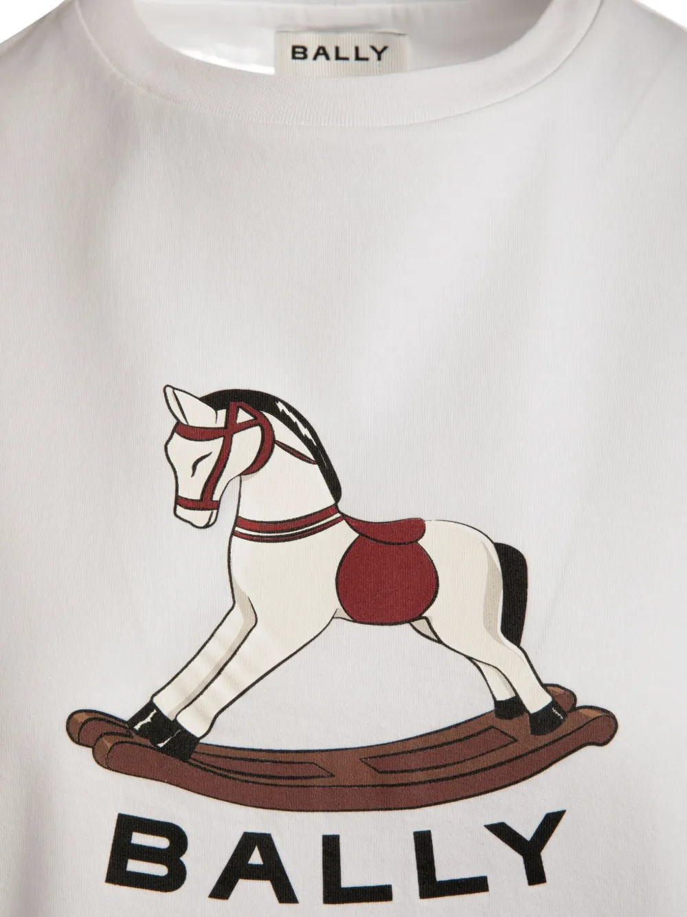 Bally Rocking Horse T-shirt met print Wit