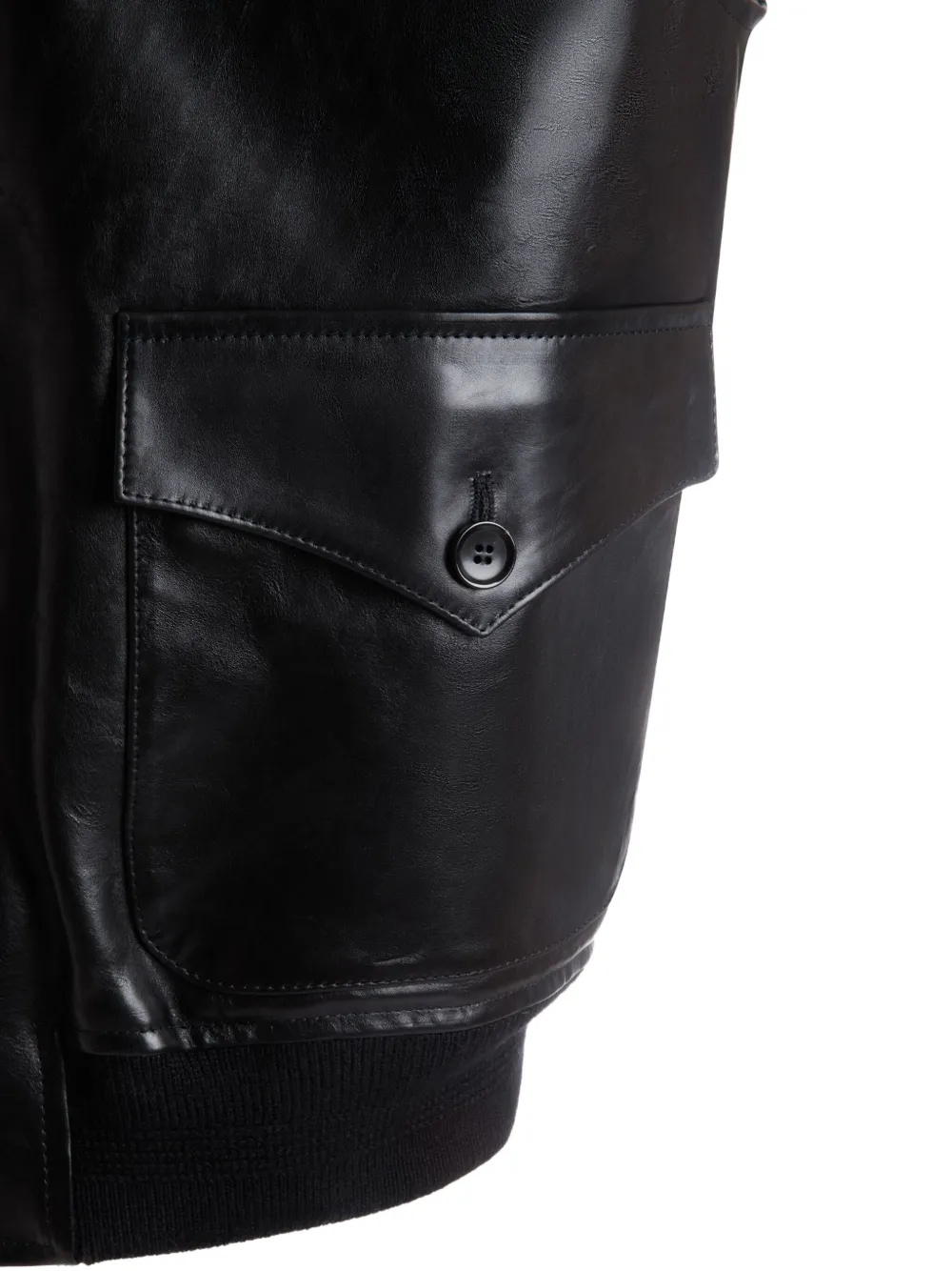 Bally Leren gilet Zwart