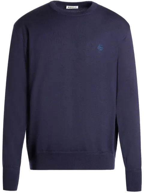 Bally crest-embroidered jumper