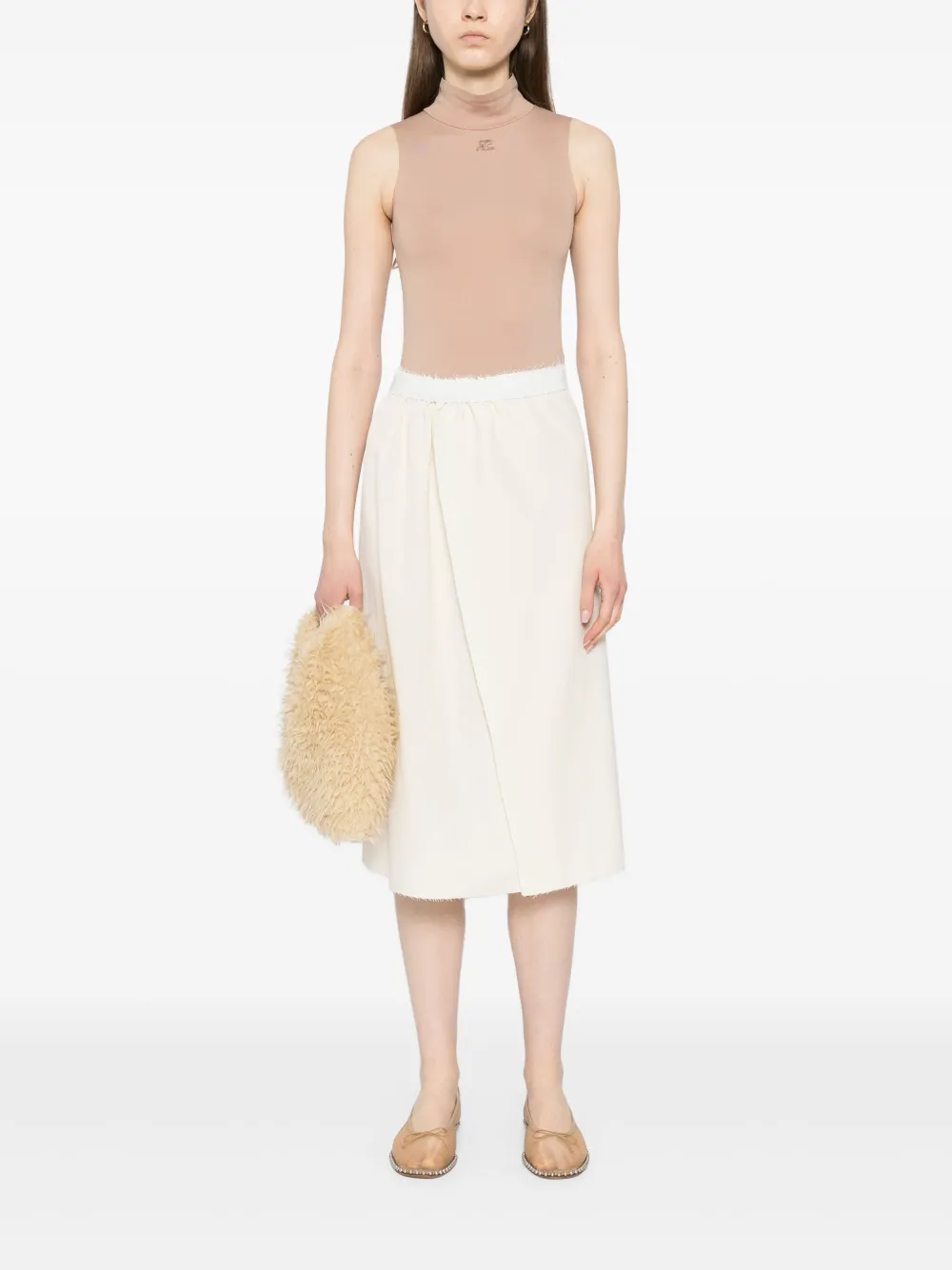 MM6 Maison Margiela A-lijn rok - Beige