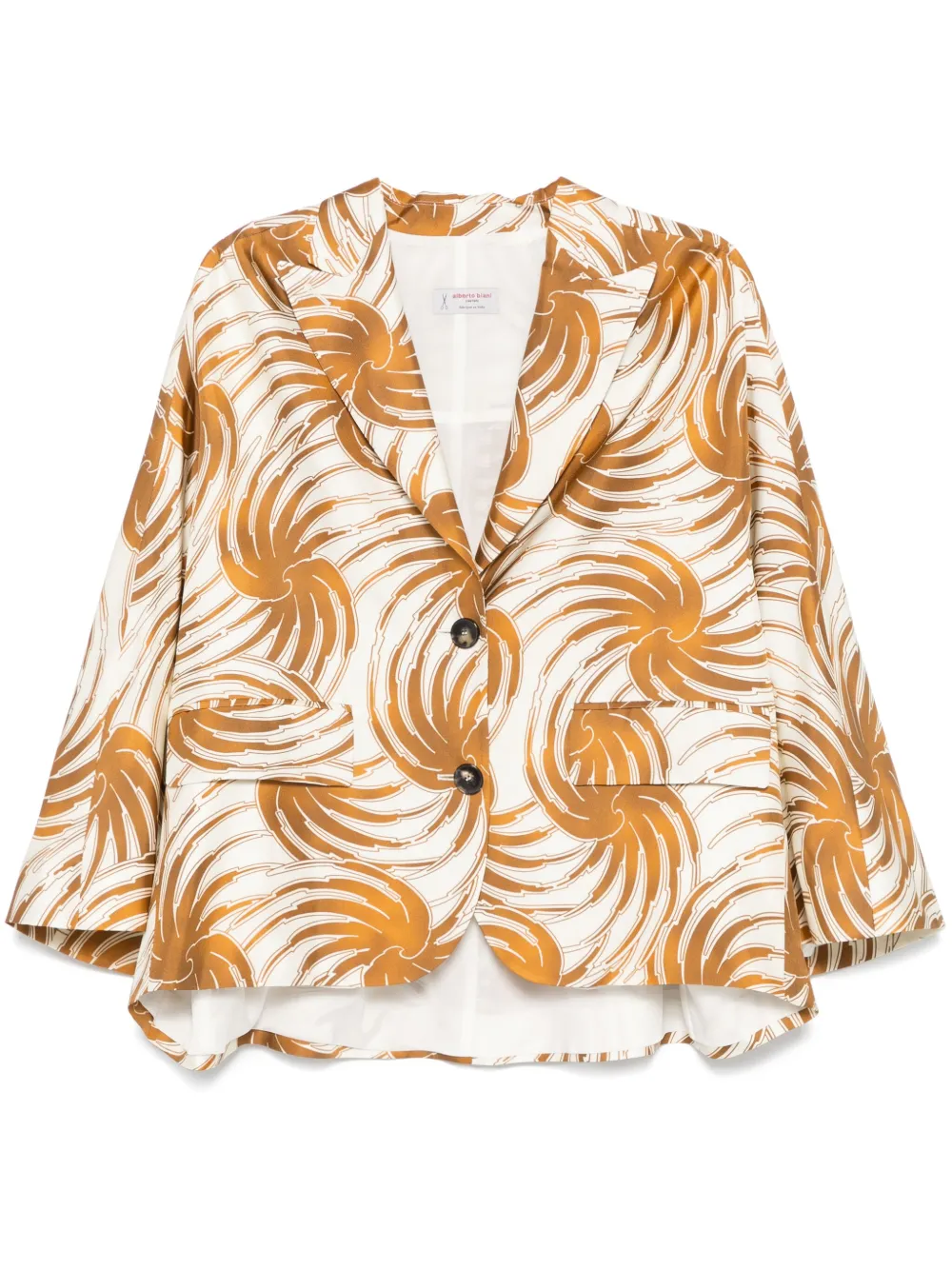 graphic-print blazer