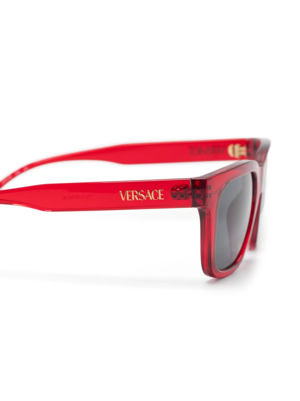 Versace Eyewear Zonnebril met vierkant montuur Rood