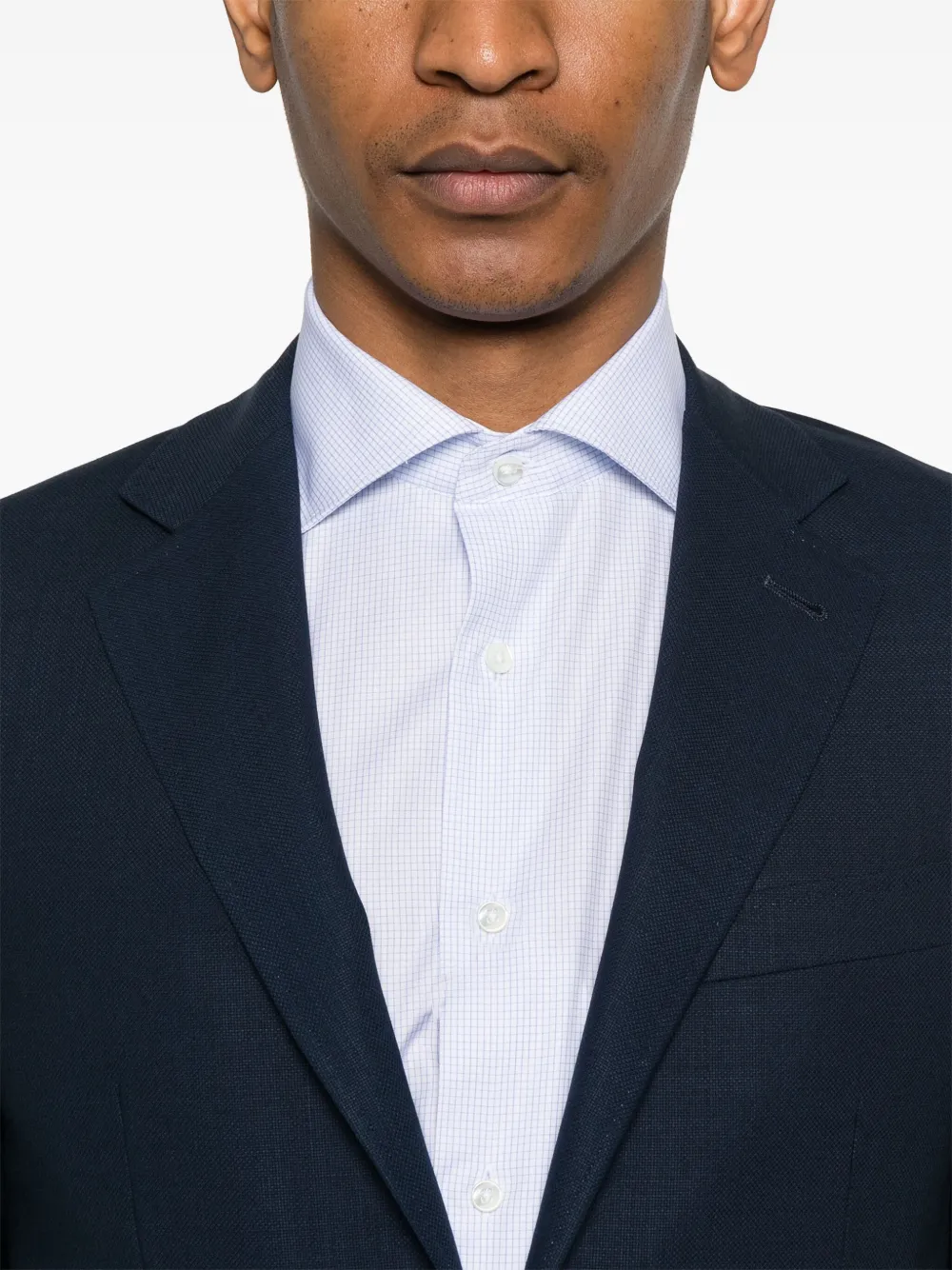 Canali Wool Blazer In Blue