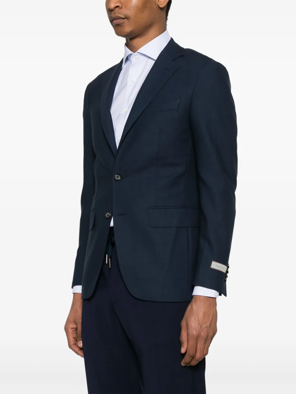 Canali Wool Blazer In Blue