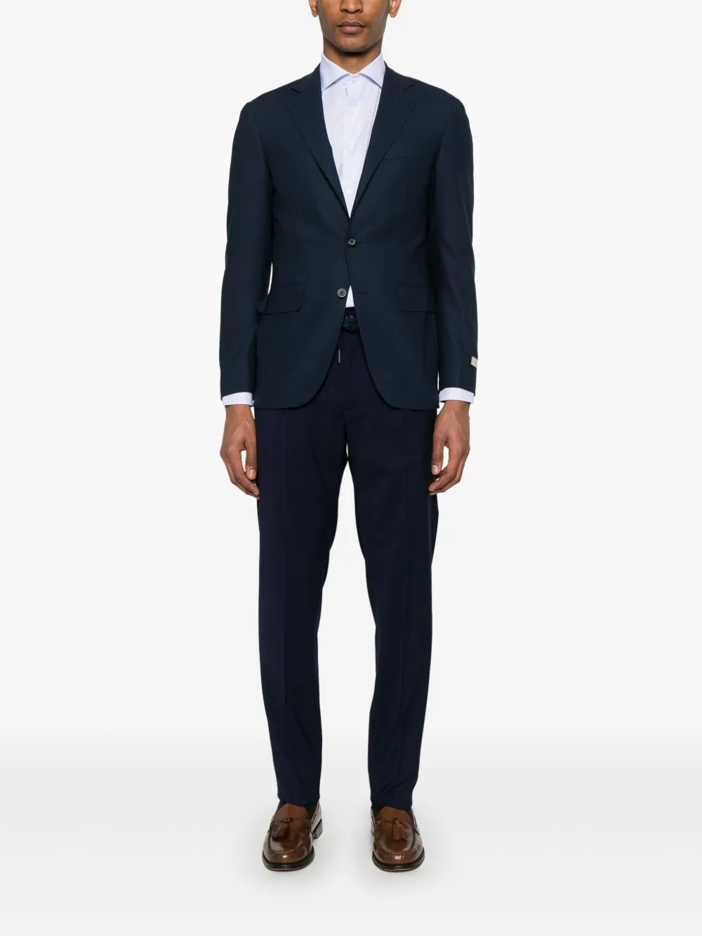 Canali Wool Blazer In Blue