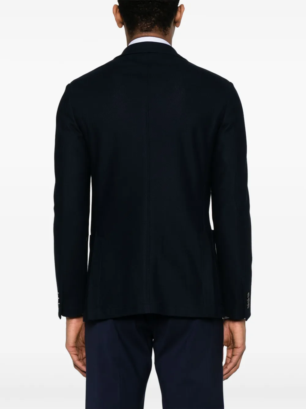 Canali Piqué blazer Blauw
